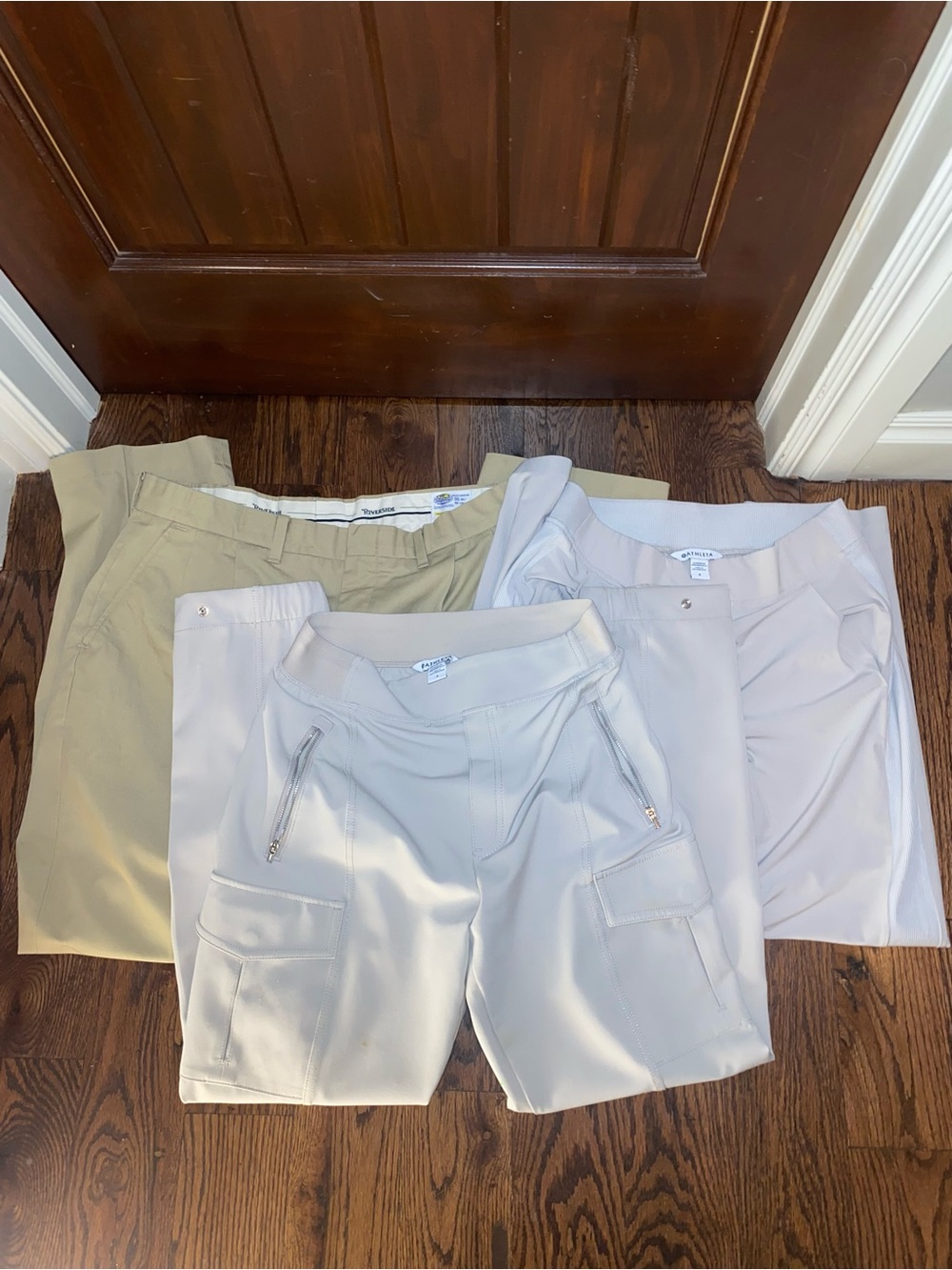 Womens Tan Pants Lot - Riverside W. 35 / Athleta 4 / Athleta 4